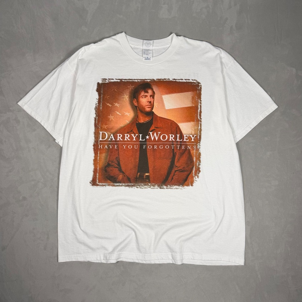 Y2K Mens Darryl Worley Have You Forgotten Patriotic Graphic Tee 2XL
